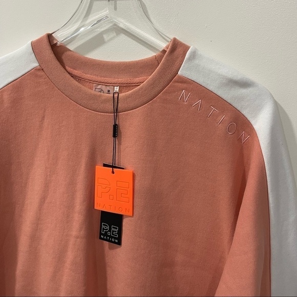 P.E Nation Ali Boxer Sweat Sweatshirt Pink Pale Size Medium New Athleisure - Picture 5 of 7
